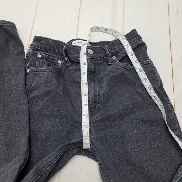Abercrombie & Fitch the skinny high rise jeans black regular 25 - Picture 5 of 8